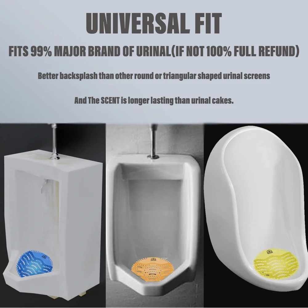 Urinal Screens Deodorizer,10 Packs Anti Splash Urinal Mats tablets Pads Bulk